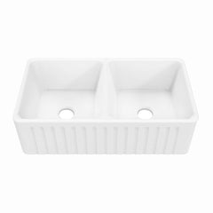 Swiss Madison Delice 33" x 18" Duo Ceramic Farmhouse Sink - SM-KS246 - The Home Selection