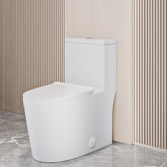 Swiss Madison Dreux High Efficiency One-Piece Elongated Toilet with 0.8 GPF Water Saving Patented Technology - SM-1T180 - The Home Selection