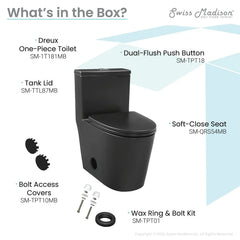 Swiss Madison Dreux One Piece Elongated Dual Flush Toilet with 0.95/1.26 GPF - SM-1T181 - The Home Selection