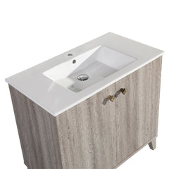 Swiss Madison Eclair 36" Bathroom Vanity in Oak - SM-BV343 - The Home Selection