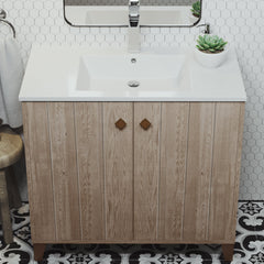 Swiss Madison Eclair 36" Bathroom Vanity in Oak - SM-BV343 - The Home Selection