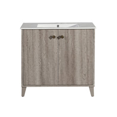Swiss Madison Eclair 36" Bathroom Vanity in Oak - SM-BV343 - The Home Selection
