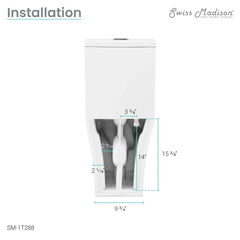 Swiss Madison Eclair One-Piece Square Toilet Dual-Flush 0.8/1.28 gpf - SM-1T288 - The Home Selection
