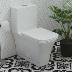 Swiss Madison Eclair One-Piece Square Toilet Dual-Flush 0.8/1.28 gpf - SM-1T288 - The Home Selection