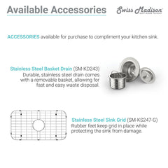 Swiss Madison Élégance 33 x 20 Ceramic, Farmhouse Kitchen Sink - SM-KS247 - The Home Selection