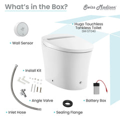 Swiss Madison Hugo Intelligent Tankless Elongated Toilet, Touchless Vortex™ Dual-Flush 1.1/1.6 gpf - SM-ST040 - The Home Selection
