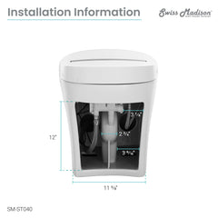 Swiss Madison Hugo Intelligent Tankless Elongated Toilet, Touchless Vortex™ Dual-Flush 1.1/1.6 gpf - SM-ST040 - The Home Selection