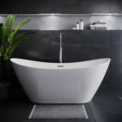 Swiss Madison Ivy 60" Double Slipper Freestanding Bathtub - SM-FB562 - The Home Selection