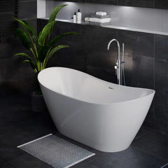 Swiss Madison Ivy 60" Double Slipper Freestanding Bathtub - SM-FB562 - The Home Selection