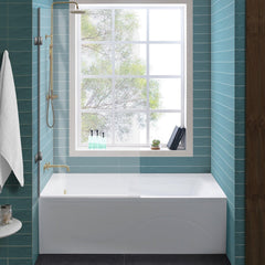 Swiss Madison Ivy 60" X 30" Left-Hand Drain Alcove Bathtub with Apron - SM-AB545 - The Home Selection