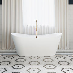 Swiss Madison Ivy 67" Double Slipper Freestanding Bathtub - SM-FB572 - The Home Selection