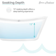 Swiss Madison Ivy 67" Double Slipper Freestanding Bathtub - SM-FB572 - The Home Selection