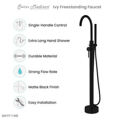 Swiss Madison Ivy Freestanding Bathtub Faucet - SM-FF11 - The Home Selection
