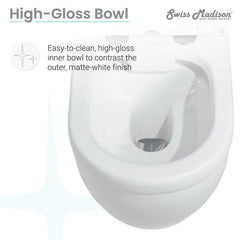 Swiss Madison Ivy Wall-Hung Elongated Toilet Bowl - SM-WT450 - The Home Selection