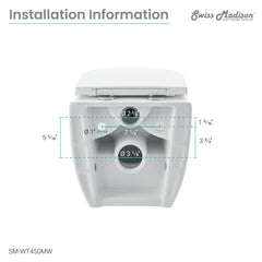Swiss Madison Ivy Wall-Hung Elongated Toilet Bowl - SM-WT450 - The Home Selection