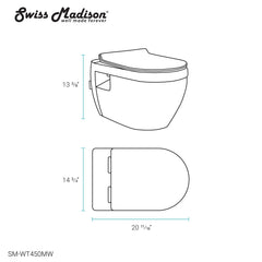Swiss Madison Ivy Wall-Hung Elongated Toilet Bowl - SM-WT450 - The Home Selection