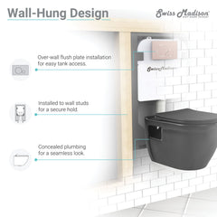 Swiss Madison Ivy Wall-Hung Elongated Toilet Bowl - SM-WT450 - The Home Selection