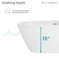Swiss Madison Manoir 60" Freestanding Bathtub - SM-FB560 - The Home Selection