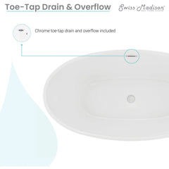 Swiss Madison Manoir 60" Freestanding Bathtub - SM-FB560 - The Home Selection