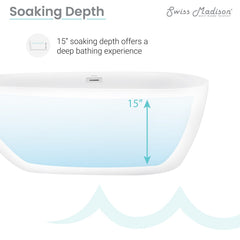 Swiss Madison Monaco 67" Freestanding Bathtub - SM-FB575 - The Home Selection
