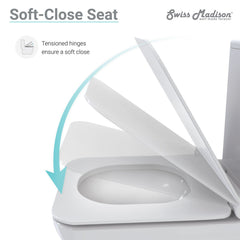 Swiss Madison Monaco Carré One-Piece Square Toilet Touchless Dual-Flush 1.1/1.6 gpf - SM-1T264 - The Home Selection