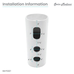 Swiss Madison Monaco Circular One-Piece Pedestal Sink - SM-PS307 - The Home Selection