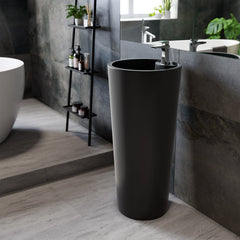 Swiss Madison Monaco Circular One-Piece Pedestal Sink - SM-PS307 - The Home Selection