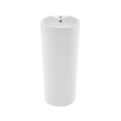 Swiss Madison Monaco Circular One-Piece Pedestal Sink - SM-PS307 - The Home Selection