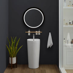 Swiss Madison Monaco Circular One-Piece Pedestal Sink - SM-PS307 - The Home Selection