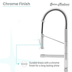 Swiss Madison Novuet Single Handle, Pull-Down Kitchen Faucet with Pot Filler SM-KF74 - The Home Selection