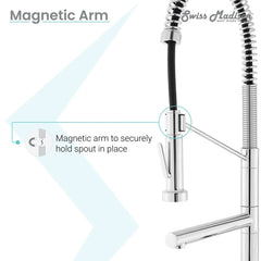 Swiss Madison Novuet Single Handle, Pull-Down Kitchen Faucet with Pot Filler SM-KF74 - The Home Selection