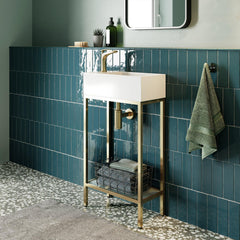 Swiss Madison Pierre 19.5 Single, Freestanding, Open Shelf, Metal Frame Bathroom Vanity - SM-BV70 - The Home Selection