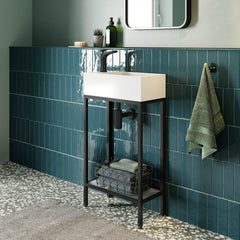 Swiss Madison Pierre 19.5 Single, Freestanding, Open Shelf, Metal Frame Bathroom Vanity - SM-BV70 - The Home Selection