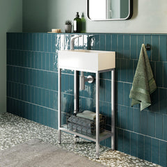 Swiss Madison Pierre 19.5 Single, Freestanding, Open Shelf, Metal Frame Bathroom Vanity - SM-BV70 - The Home Selection