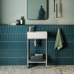 Swiss Madison Pierre 19.5 Single, Freestanding, Open Shelf, Metal Frame Bathroom Vanity - SM-BV70 - The Home Selection