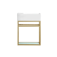 Swiss Madison Pierre 19.5 Single, Metal Frame, Open Shelf, Bathroom Vanity - SM-BV551 - The Home Selection
