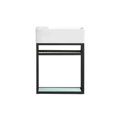 Swiss Madison Pierre 19.5 Single, Metal Frame, Open Shelf, Bathroom Vanity - SM-BV551 - The Home Selection