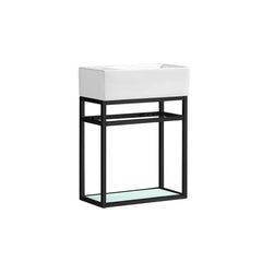 Swiss Madison Pierre 19.5 Single, Metal Frame, Open Shelf, Bathroom Vanity - SM-BV551 - The Home Selection