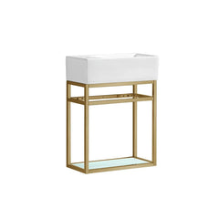 Swiss Madison Pierre 19.5 Single, Metal Frame, Open Shelf, Bathroom Vanity - SM-BV551 - The Home Selection