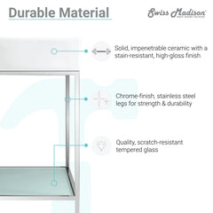 Swiss Madison Pierre 24 Single, Freestanding, Open Shelf, Metal Frame Bathroom Vanity - SM-BV71 - The Home Selection
