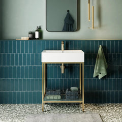 Swiss Madison Pierre 24 Single, Freestanding, Open Shelf, Metal Frame Bathroom Vanity - SM-BV71 - The Home Selection