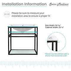 Swiss Madison Pierre 24" Wall-Mounted Bathroom Vanity - SM-BV552 - The Home Selection