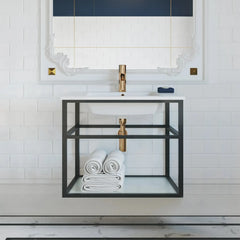 Swiss Madison Pierre 30 Single, Open Shelf, Metal Frame Bathroom Vanity - SM-BV556 - The Home Selection