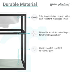Swiss Madison Pierre 30 Single, Open Shelf, Metal Frame Bathroom Vanity - SM-BV556 - The Home Selection