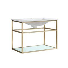 Swiss Madison Pierre 30 Single, Open Shelf, Metal Frame Bathroom Vanity - SM-BV556 - The Home Selection