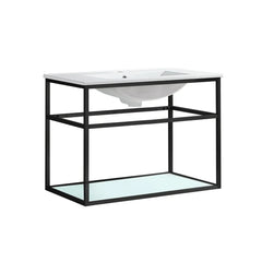 Swiss Madison Pierre 30 Single, Open Shelf, Metal Frame Bathroom Vanity - SM-BV556 - The Home Selection
