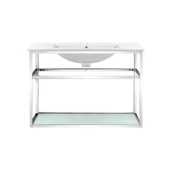 Swiss Madison Pierre 30 Single, Open Shelf, Metal Frame Bathroom Vanity - SM-BV556 - The Home Selection