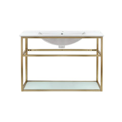 Swiss Madison Pierre 30 Single, Open Shelf, Metal Frame Bathroom Vanity - SM-BV556 - The Home Selection