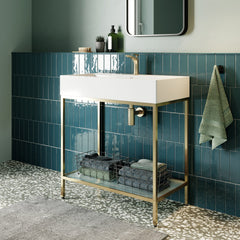 Swiss Madison Pierre 32 Single, Freestanding, Open Shelf, Metal Frame Bathroom Vanity - SM-BV72 - The Home Selection