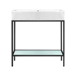 Swiss Madison Pierre 32 Single, Freestanding, Open Shelf, Metal Frame Bathroom Vanity - SM-BV72 - The Home Selection